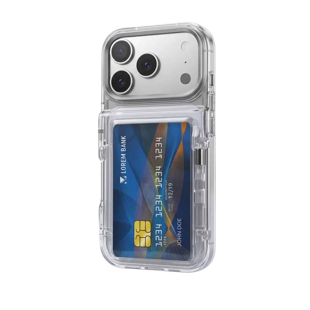 Transparent Card Holder Phone Case for Iphone 17 16 15 14 13 12 11 Pro Max Pro plus | DIY for Printing Photos,Slim Soft Silicone, Shockproof, Stylish Couple Case for Men & Women Cellphone Smartphone