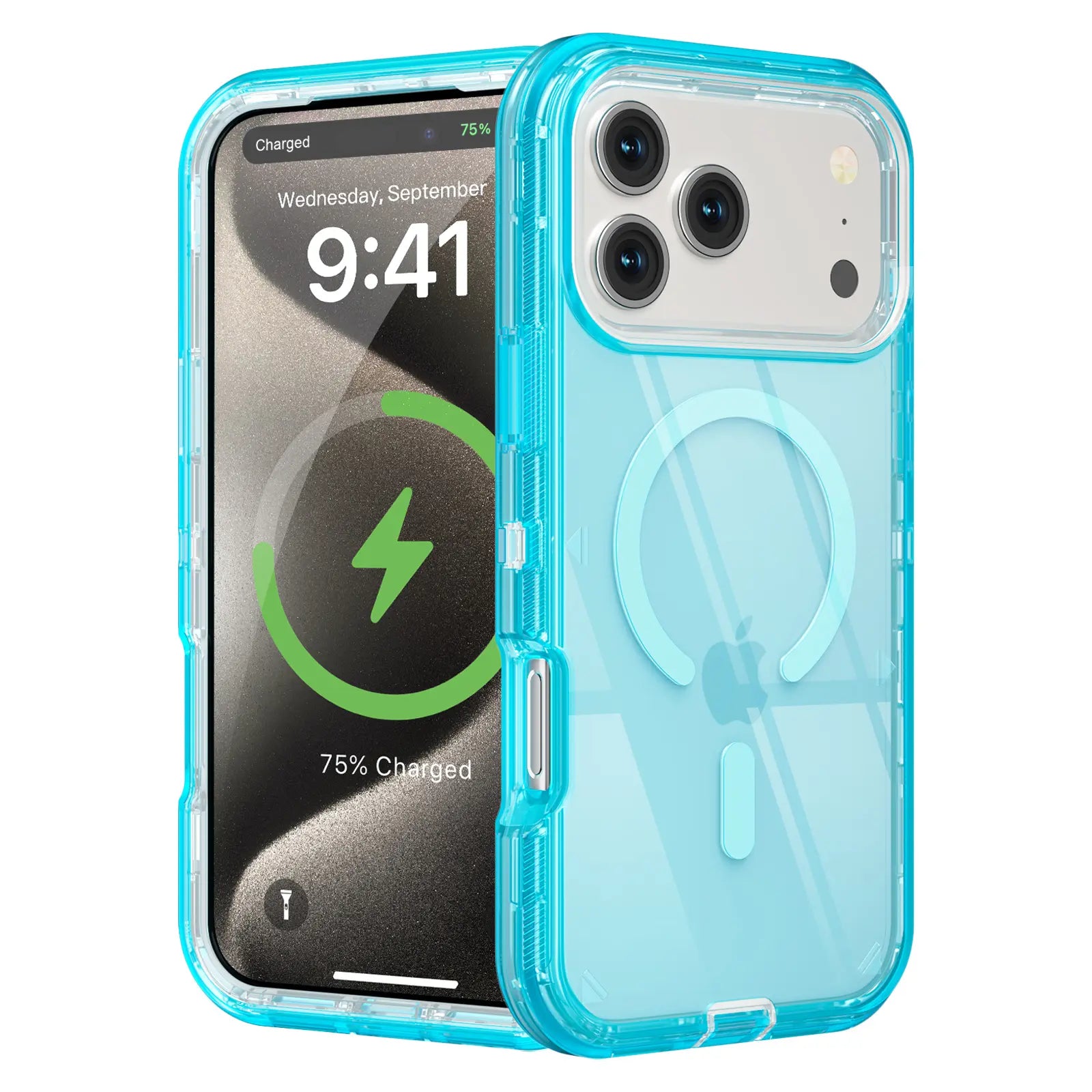 3-In-1 Transparent Phone Case for Iphone 17 Pro Max 17 Air 16 15 14 13 Pro Max,Compatible with Magsafe, Durable Dual Layer Transparent Magnetic Phone Cases, Heavy Duty Shockproof and Anti-Drop Protective Cover