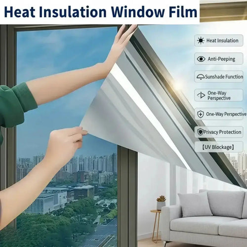 Anti-Peeping & Sunshade Window Film,Window Glass Film,Balcony & Office One-Way Perspective Sticker Film, Privacy Window Film