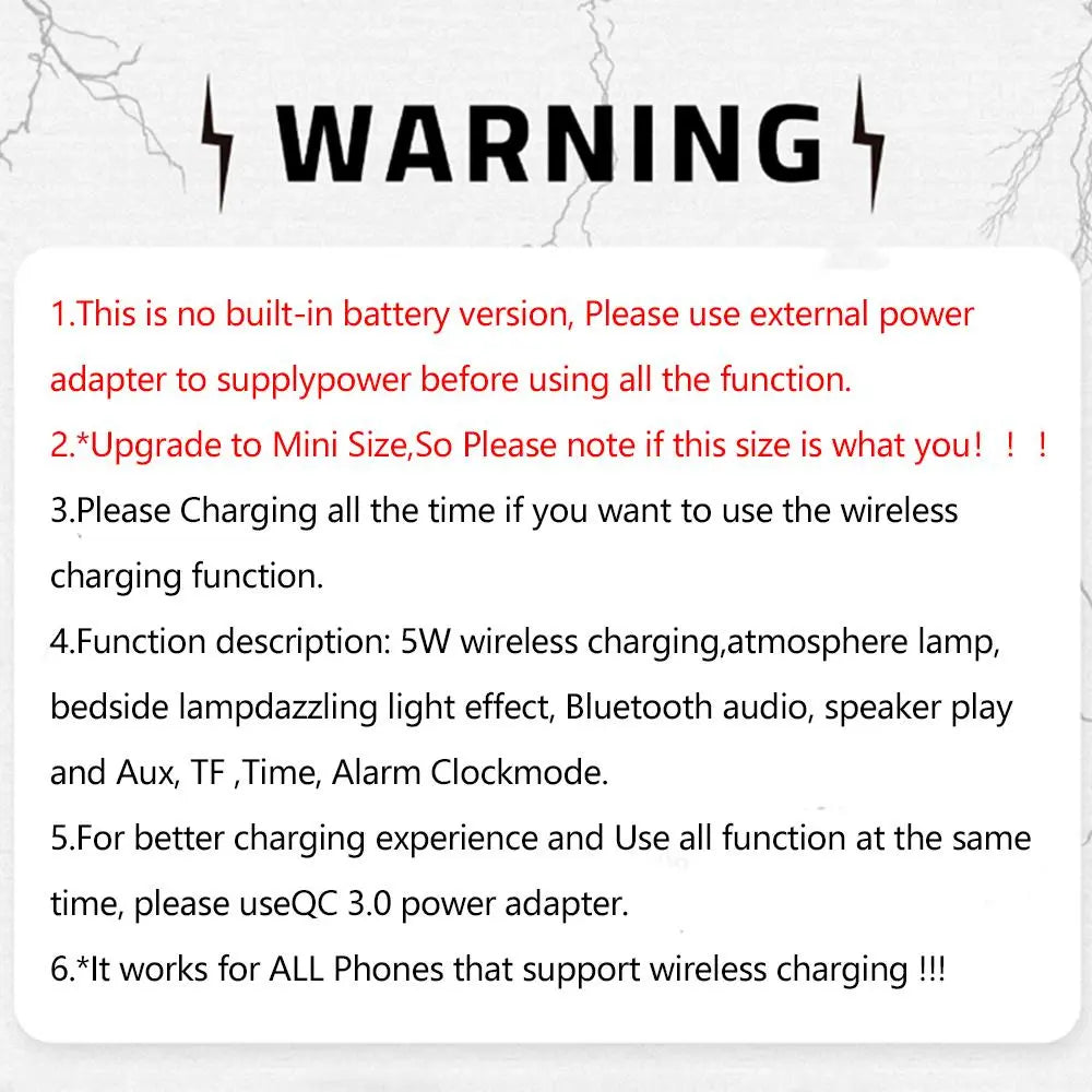Wireless Charging Holder with Ambient Lighting and Alarm Clock Creative Office Multifunctional Magnetic Speaker for Bedroom Dormitory Holiday Valentine'S Day Gift
