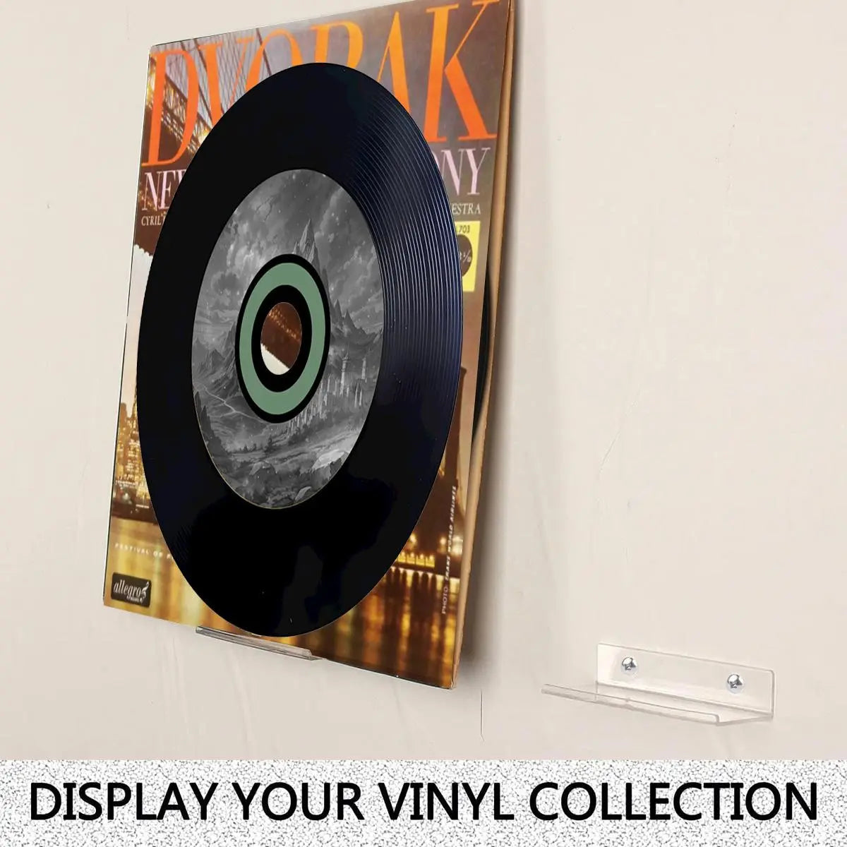 Clear Acrylic Wall-Mounted Vinyl Record Display Shelf, Album Holder Rack, Home Decor Accessory #GLOBAL PICKS