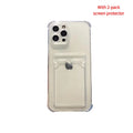 Transparent Card Holder Phone Case for Iphone 17 16 15 14 13 12 11 Pro Max Pro plus | DIY for Printing Photos,Slim Soft Silicone, Shockproof, Stylish Couple Case for Men & Women Cellphone Smartphone