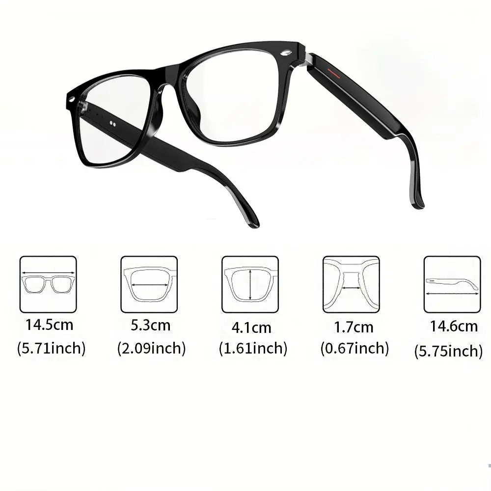 Senbono Smart Eye Strain Glasses, Multifunctional Smart Glasses, Smart Eyewear, Wireless Headphone Transparent Lens Bluetooth-Compatible Glasses, Smart Audio Glasses, Smart Sports Sunglasses with Mic, Boyfriend Gift, Electronic Gadgets