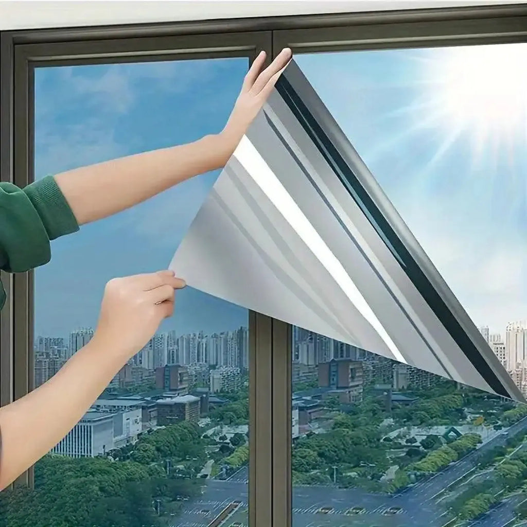 Anti-Peeping & Sunshade Window Film,Window Glass Film,Balcony & Office One-Way Perspective Sticker Film, Privacy Window Film