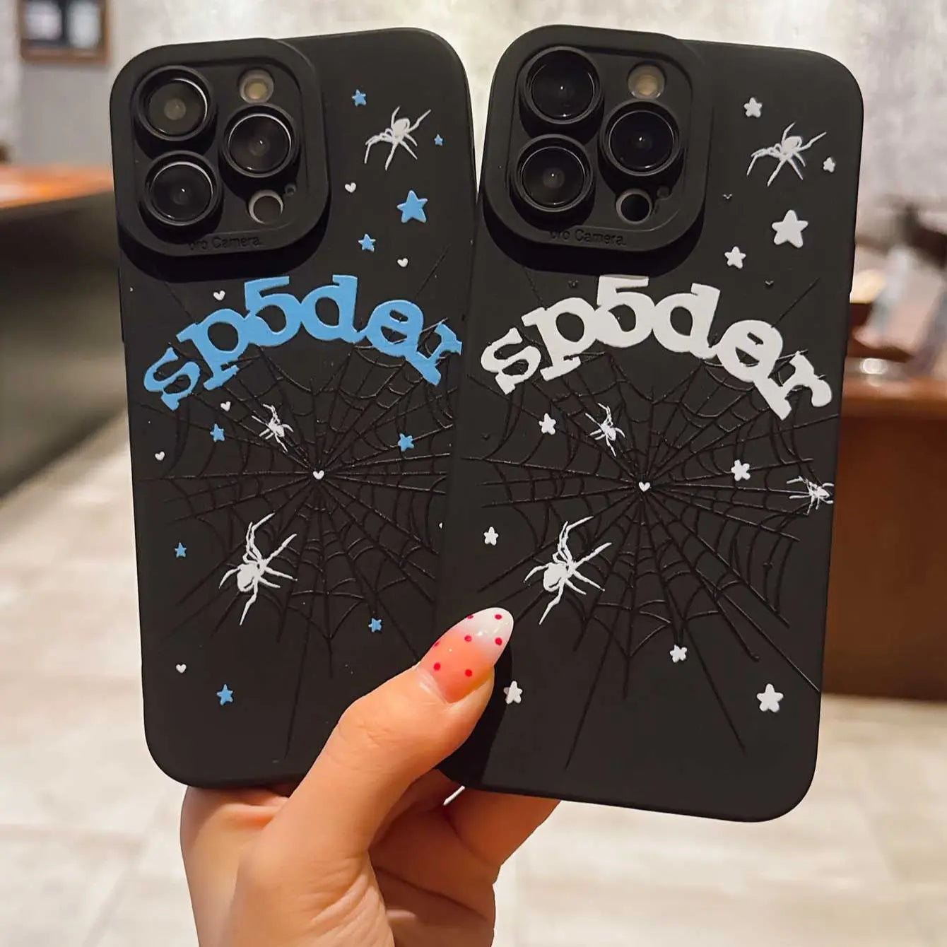 Dark Spider Web Design TPU Smartphone Casing Anti-Drop Shockproof Protective Phone Case Set, Soft Full Coverage Case for Iphone 11/12/13/14/15/16 Pro Max/Plus/X/Xs/Xr/Mini, Creative Gift for Couples & Friends, Accessories
