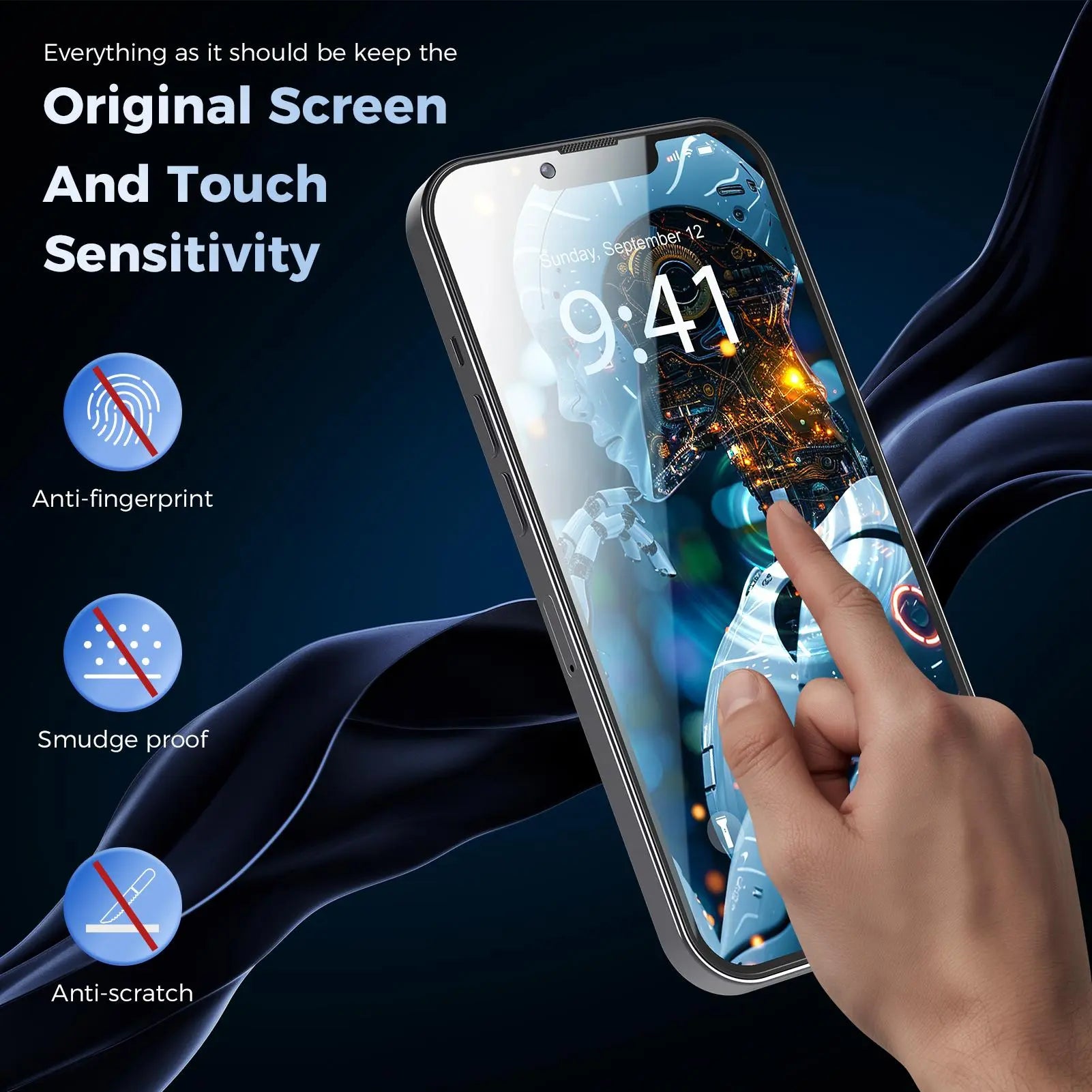 VANOTOM Privacy Screen Protector Tempered Glass, 2 Counts/Set,Perfect Fit for Iphone 17/16/15/14/13/12 Series -Convenient Phone Accessories,Father'S Day Gifts