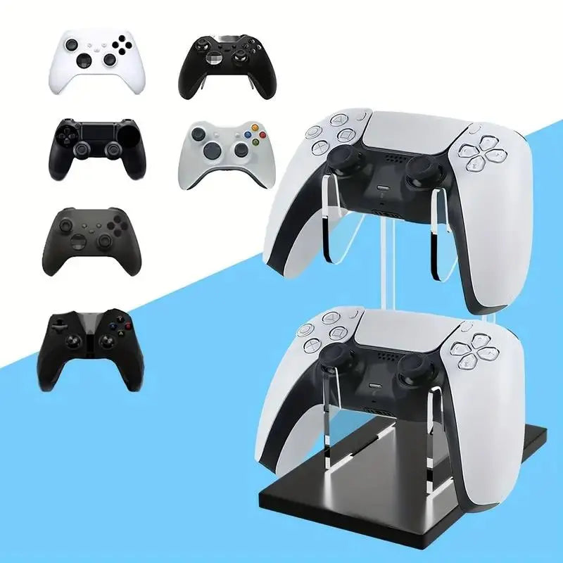 3-Layer Compact Game Controller Stand & Headphone Stand, Organize Storage Arrangement Stand for PS5 S4 Controller, Controller Holder Headset Stand Gaming Accessories