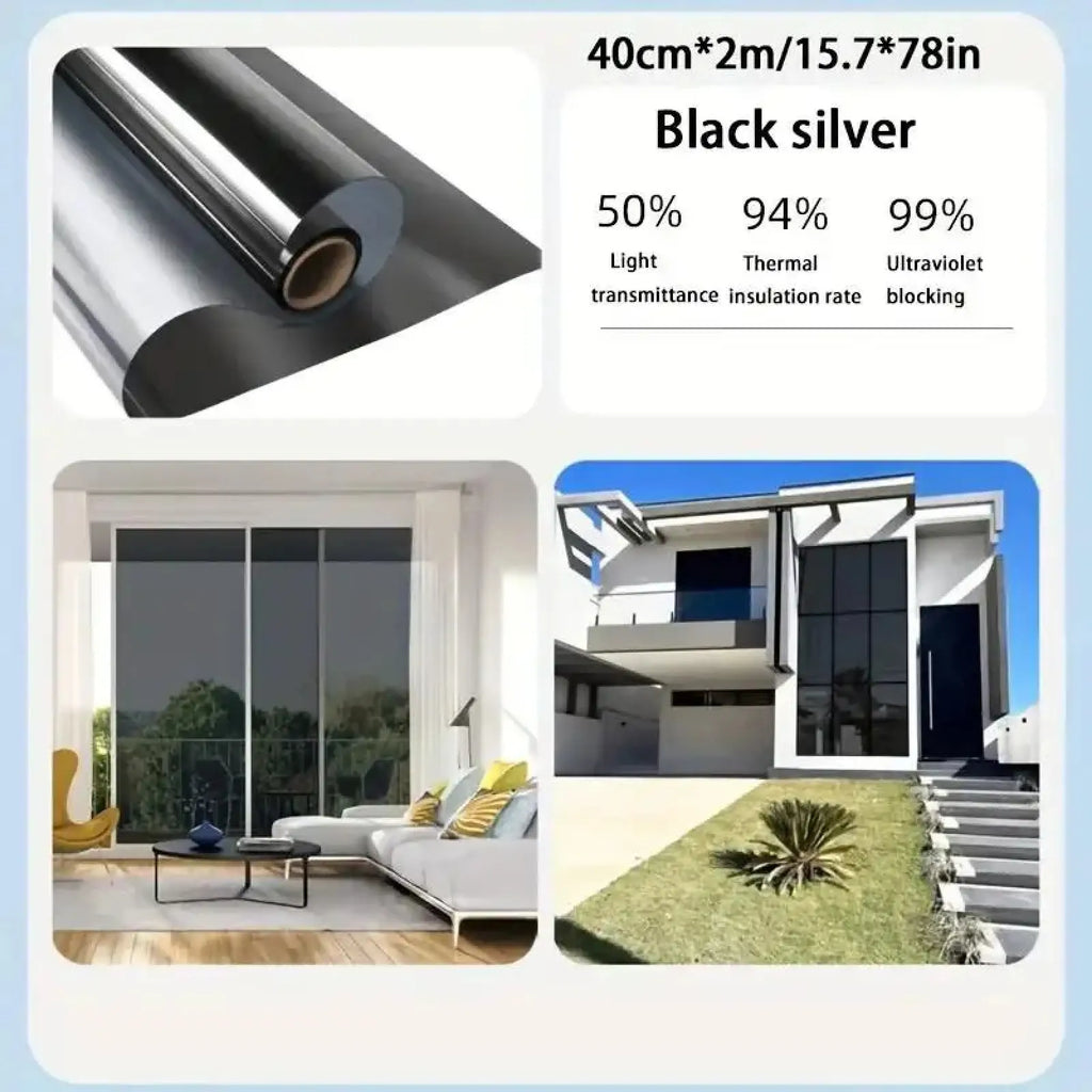 Anti-Peeping & Sunshade Window Film,Window Glass Film,Balcony & Office One-Way Perspective Sticker Film, Privacy Window Film