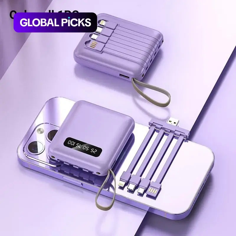 10000Mah Portable Power Bank, Rechargeable Travel Battery Pack, Multifunctional Mobile Power Bank with Digital Display for Android & Iphone Devices, Rechargeable Battery Packs Powerbank #GLOBAL PICKS