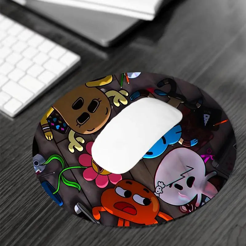 Cartoon Pattern Rectangle Gaming Computer Mouse Pad, Non-Slip Rubber Base Keyboard & Mouse Mat for Home Office Desk Décor