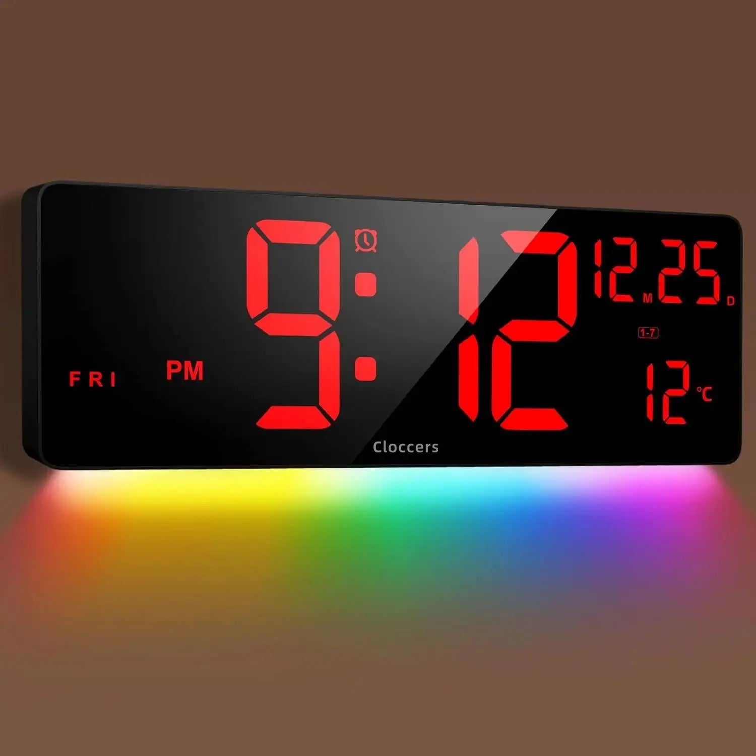 Usb-Powered Digital Wall Clock, Rectangle with Remote Control, Large Display with Indoor Temperature, Date and Week, Countdown Timer (Battery Not Included) #GLOBAL PICKS