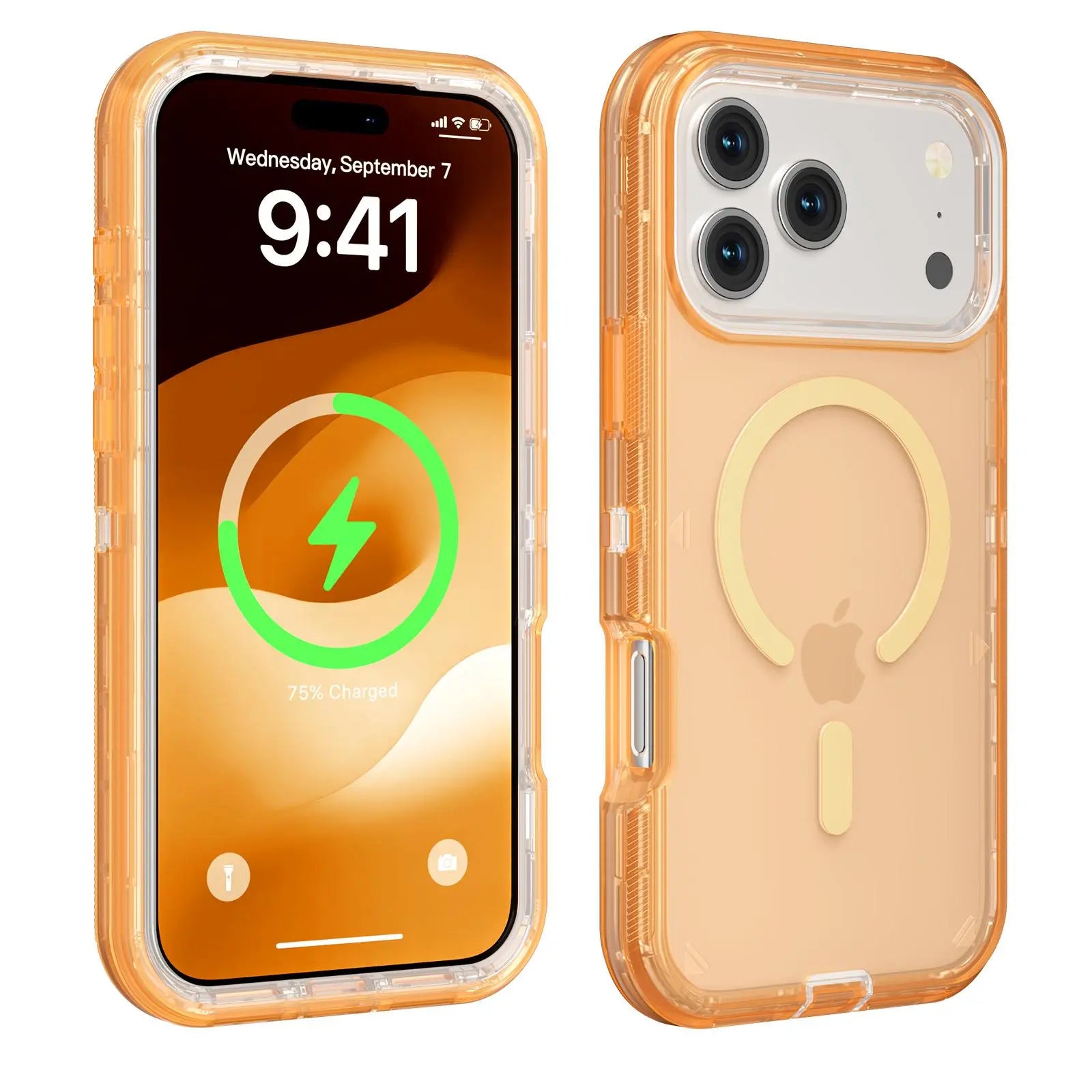 3-In-1 Transparent Phone Case for Iphone 17 Pro Max 17 Air 16 15 14 13 Pro Max,Compatible with Magsafe, Durable Dual Layer Transparent Magnetic Phone Cases, Heavy Duty Shockproof and Anti-Drop Protective Cover