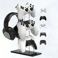 3-Layer Compact Game Controller Stand & Headphone Stand, Organize Storage Arrangement Stand for PS5 S4 Controller, Controller Holder Headset Stand Gaming Accessories