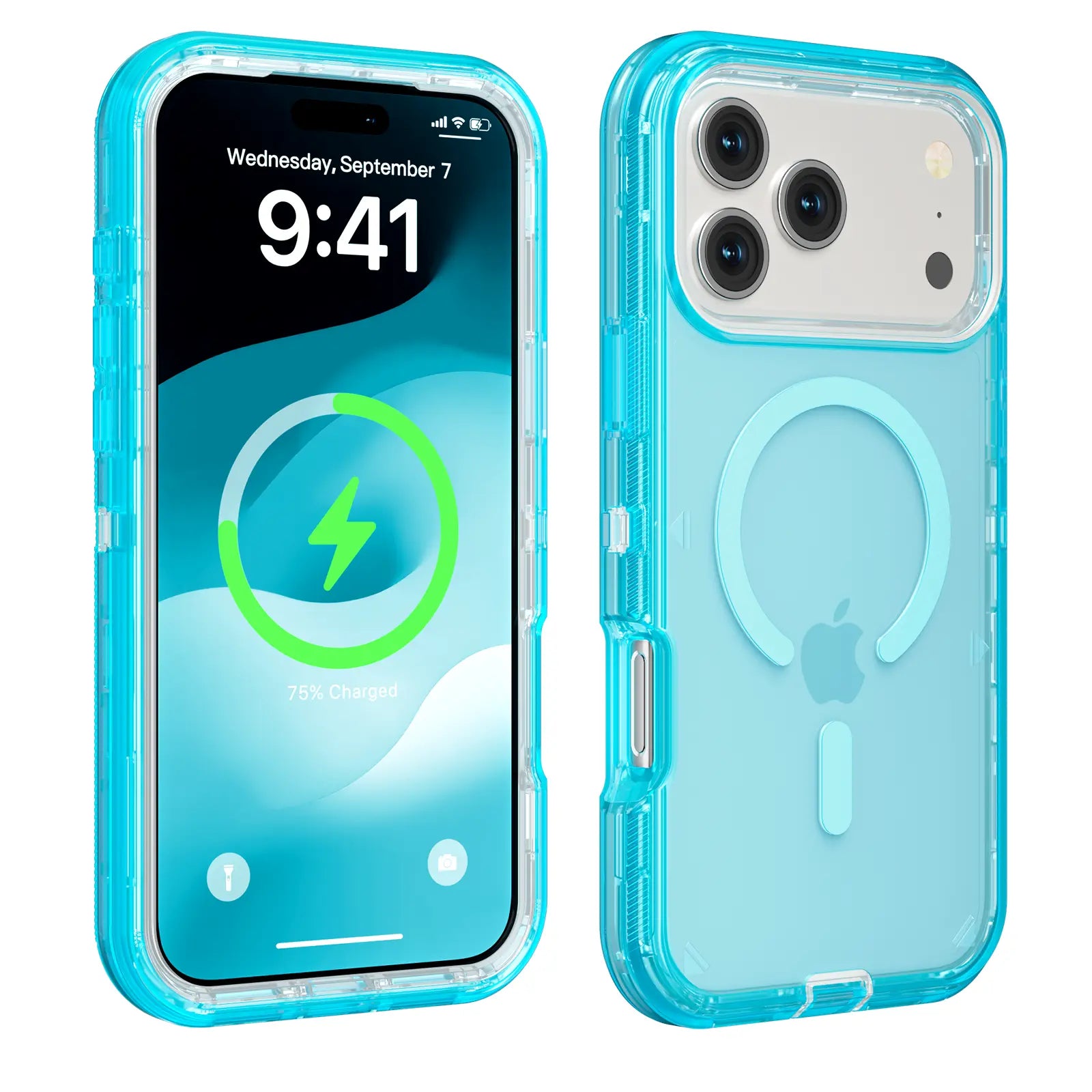 3-In-1 Transparent Phone Case for Iphone 17 Pro Max 17 Air 16 15 14 13 Pro Max,Compatible with Magsafe, Durable Dual Layer Transparent Magnetic Phone Cases, Heavy Duty Shockproof and Anti-Drop Protective Cover