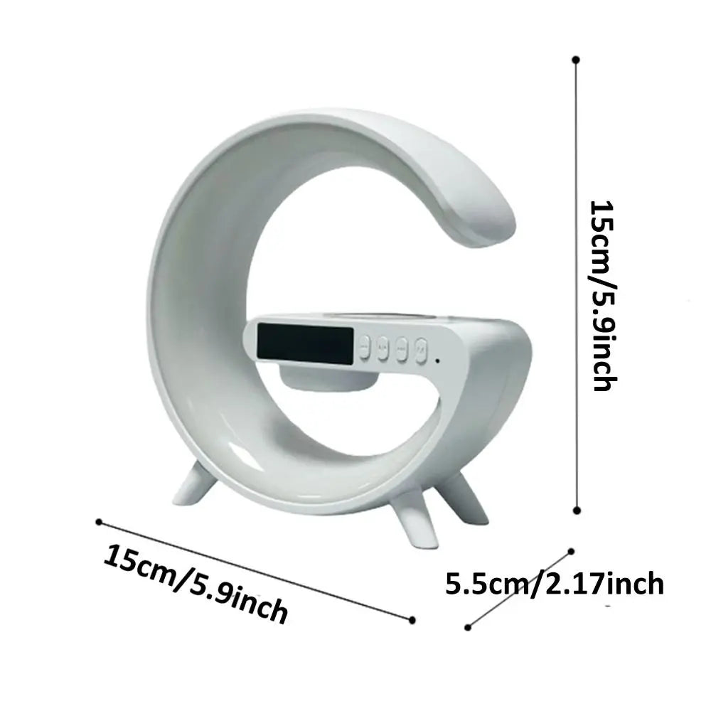 Wireless Charging Holder with Ambient Lighting and Alarm Clock Creative Office Multifunctional Magnetic Speaker for Bedroom Dormitory Holiday Valentine'S Day Gift