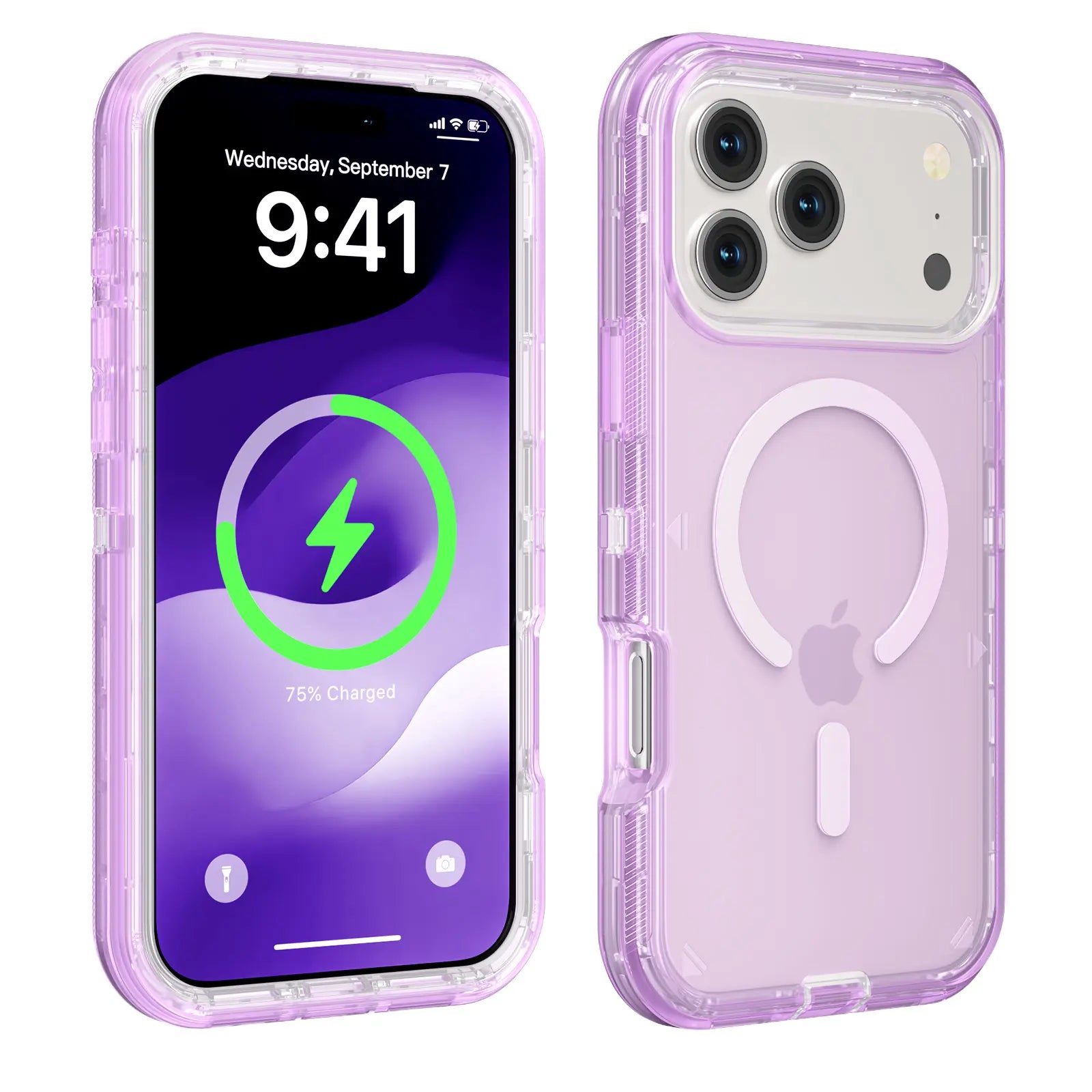 3-In-1 Transparent Phone Case for Iphone 17 Pro Max 17 Air 16 15 14 13 Pro Max,Compatible with Magsafe, Durable Dual Layer Transparent Magnetic Phone Cases, Heavy Duty Shockproof and Anti-Drop Protective Cover