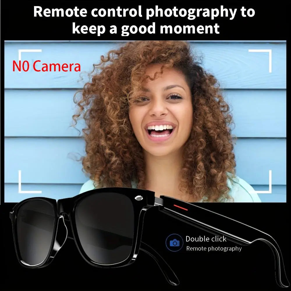 Senbono Smart Eye Strain Glasses, Multifunctional Smart Glasses, Smart Eyewear, Wireless Headphone Transparent Lens Bluetooth-Compatible Glasses, Smart Audio Glasses, Smart Sports Sunglasses with Mic, Boyfriend Gift, Electronic Gadgets