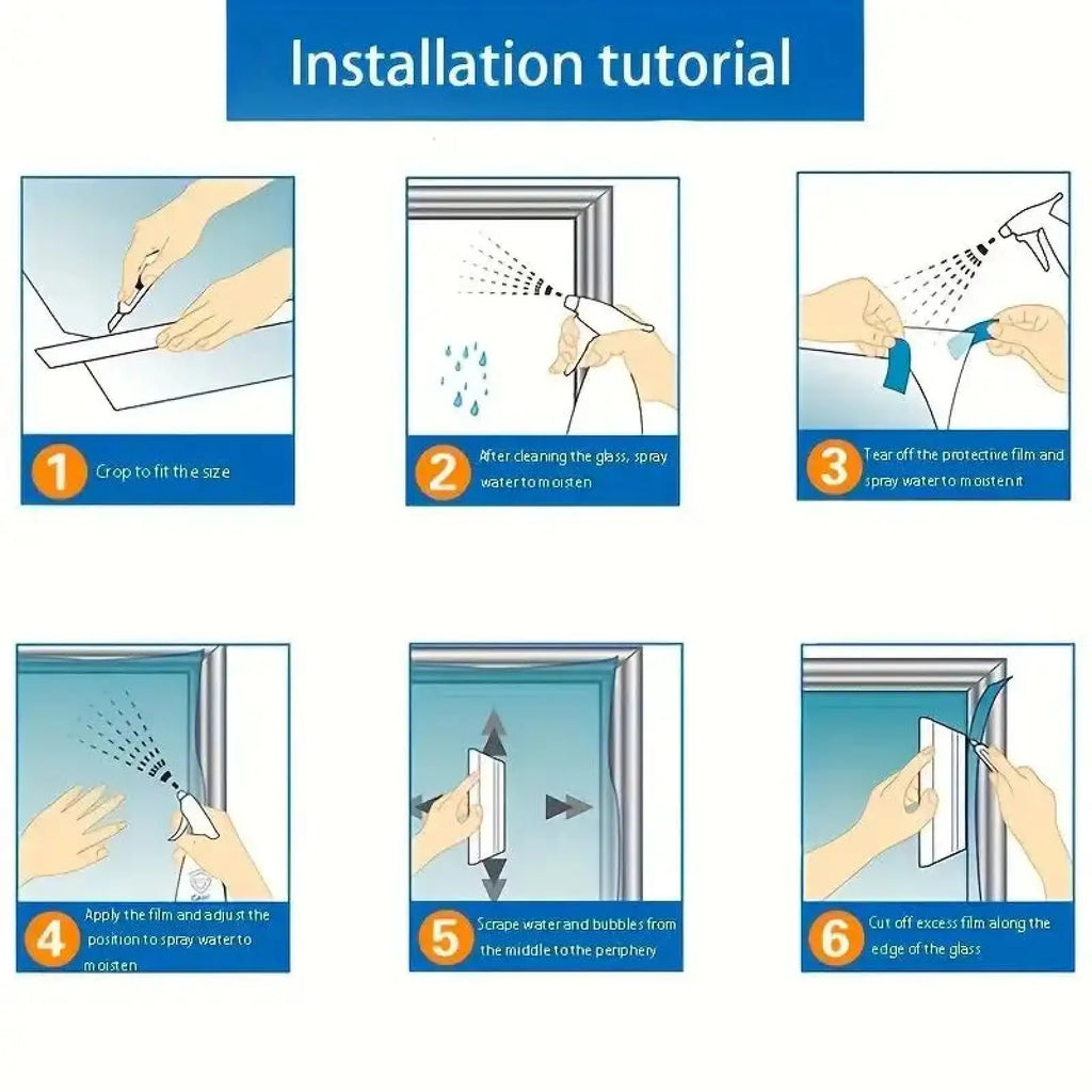 Anti-Peeping & Sunshade Window Film,Window Glass Film,Balcony & Office One-Way Perspective Sticker Film, Privacy Window Film