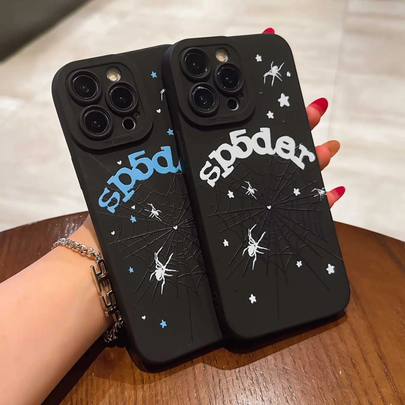 Dark Spider Web Design TPU Smartphone Casing Anti-Drop Shockproof Protective Phone Case Set, Soft Full Coverage Case for Iphone 11/12/13/14/15/16 Pro Max/Plus/X/Xs/Xr/Mini, Creative Gift for Couples & Friends, Accessories