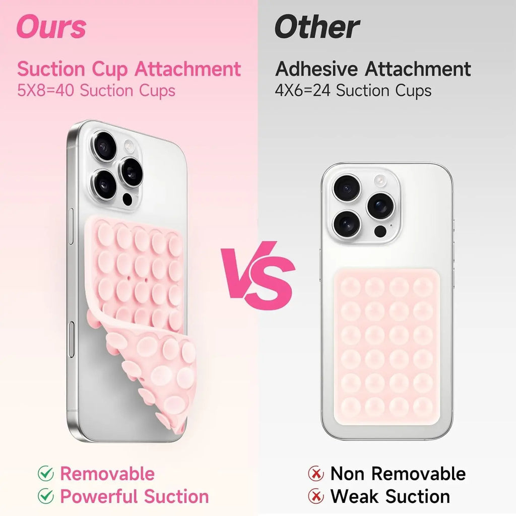 Silicone Suction Cup Phone Stand, Smartphone Adhesive Holder, Secure Phone Holder, Octobuddy Suction Phone Mount, Phone Suction Pad, Phone Grip, Cell Phone Mounts, Durable and Safe Design