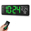 Usb-Powered Digital Wall Clock, Rectangle with Remote Control, Large Display with Indoor Temperature, Date and Week, Countdown Timer (Battery Not Included) #GLOBAL PICKS
